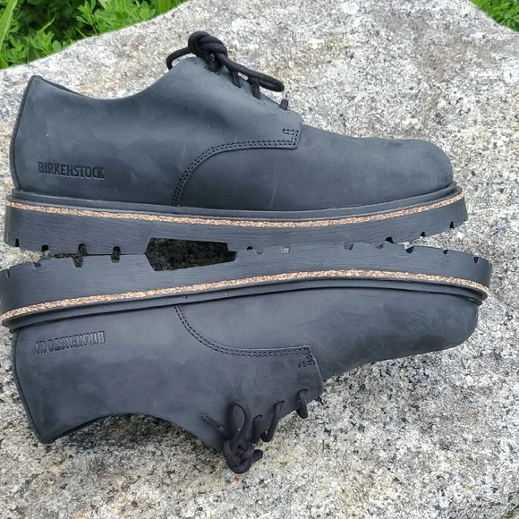 Birkenstock Highwood Lace Low Leather Black Shoes Men's 10